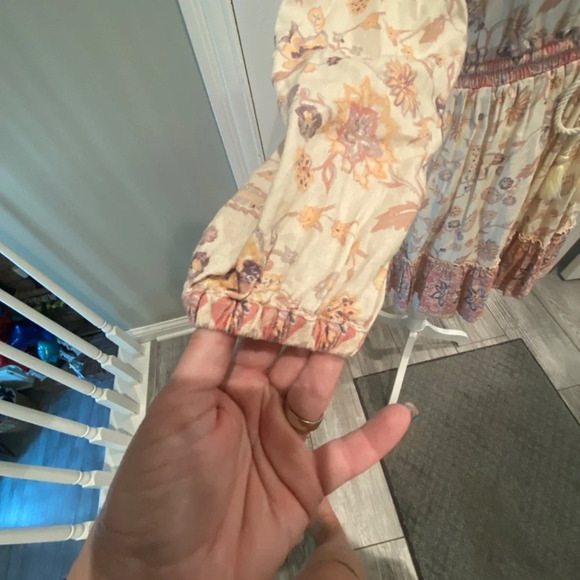 Valiante Floral Cream and Pink Mini Dress - Picture 6 of 12